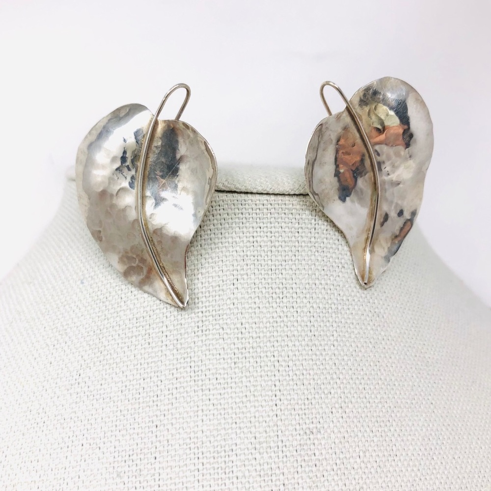 Sterling Silver, Artisan Signed Necklace/Earrings… - image 8